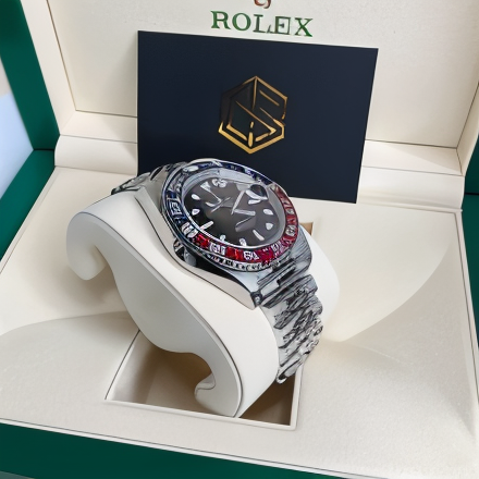 POLEX GMT-Master Pepsi Edition – Dual Tone Bezel Luxury Chain Watch for Men