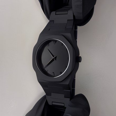 Arabic Aura Watch – Elegant Matte Black Finish